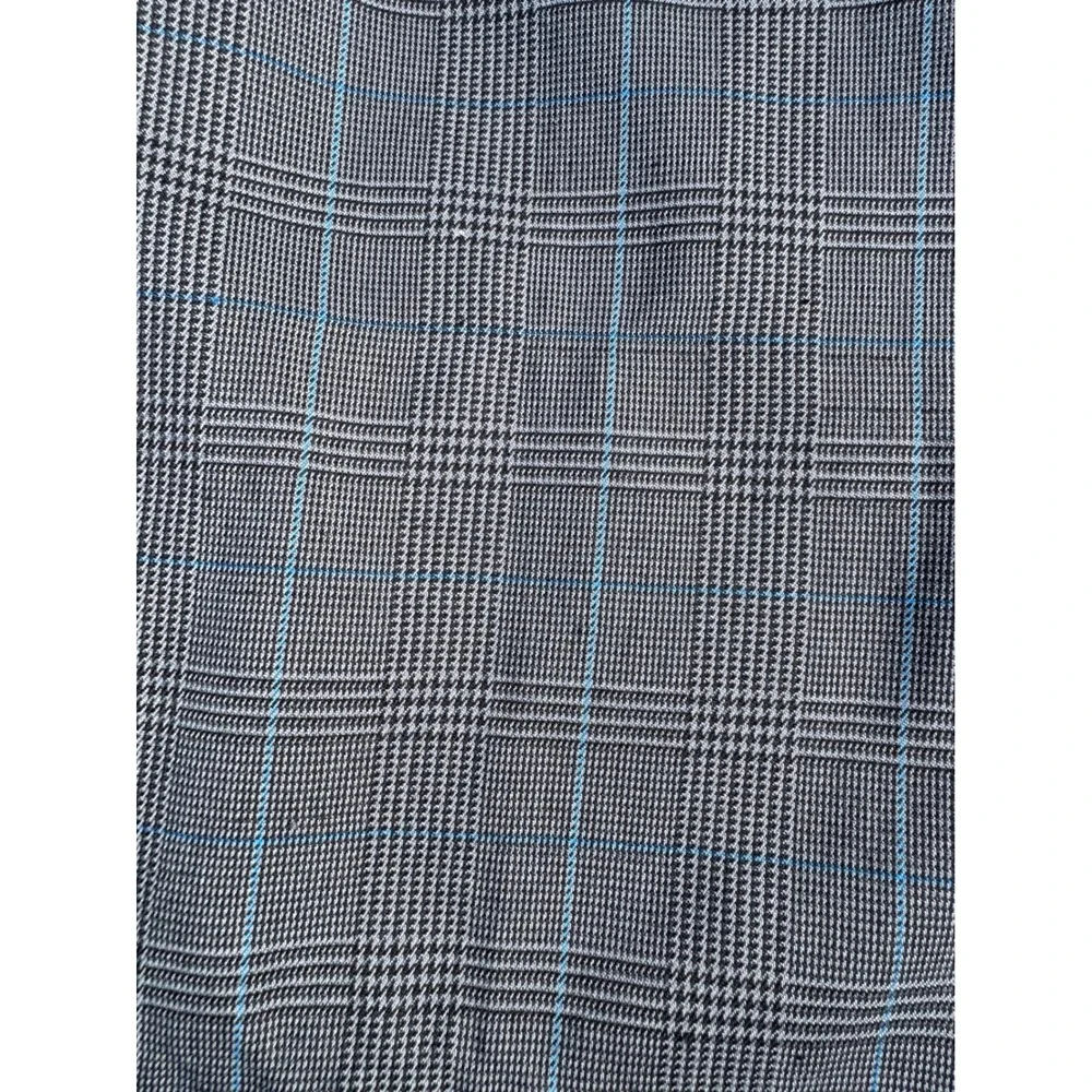 Adidas Mens Grey Glen Plaid Golf Pants 34x30 Blue Check Straight‎ Leg Trousers
